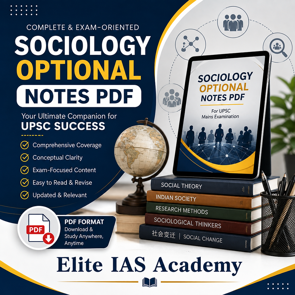Prepare Better with Sociology Optional Notes PDF for UPSC