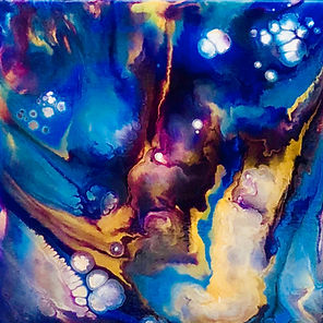 Mystical - Abstract Fluid Acryic Art - Mixed Media