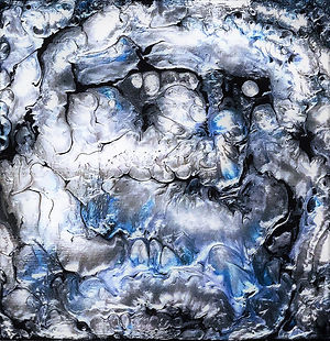 Starry Night - Abstract Fluid Acryic Art - Mixed Media