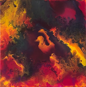 Secretive - Abstract Fluid Acryic Art - Mixed Media