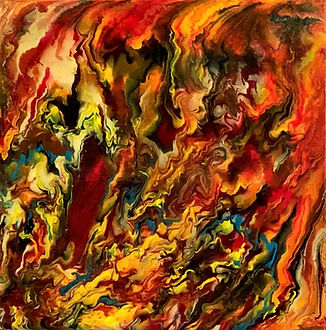 Admiration - Abstract Fluid Acryic Art - Mixed Media