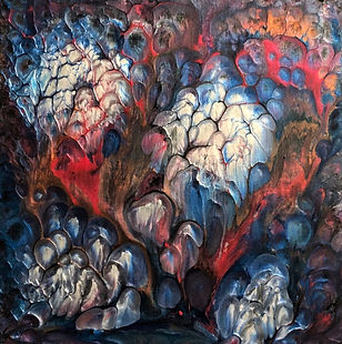 Cosmos- Abstract Fluid Acryic Art - Mixed Media