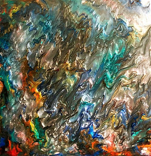 Life - Abstract Fluid Acryic Art - Mixed Media