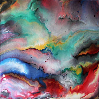 Zen - Abstract Fluid Acryic Art - Mixed Media