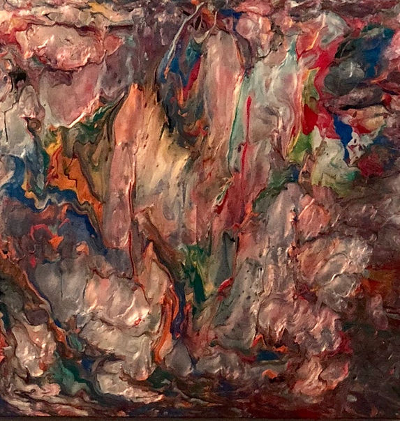 Never Give Up - Abstract Fluid Acryic Art - Mixed Media