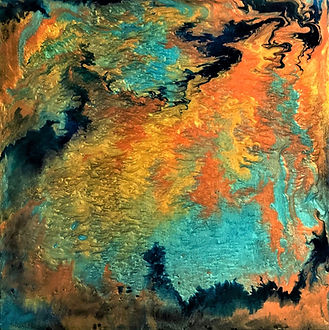 Generosity - Abstract Fluid Acryic Art - Mixed Media