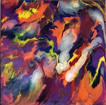 Happiness - Abstract Fluid Acryic Art - Mixed Media