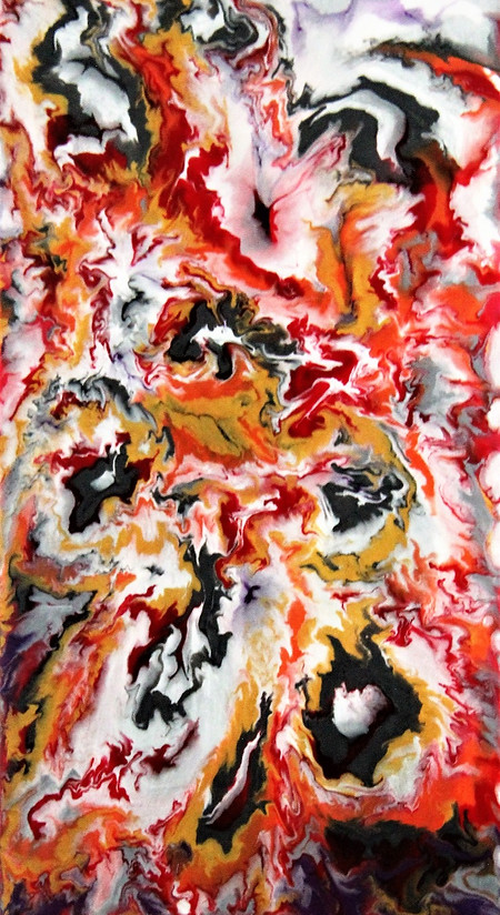 Glory - Abstract Fluid Acryic Art - Mixed Media
