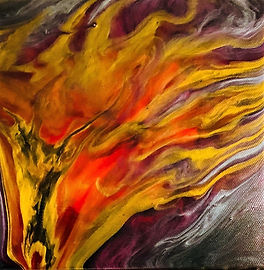 Eternal Light - Abstract Fluid Acryic Art - Mixed Media