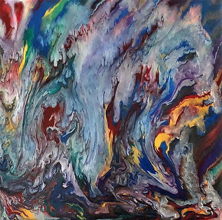 Seventh Heaven - Abstract Fluid Acryic Art - Mixed Media