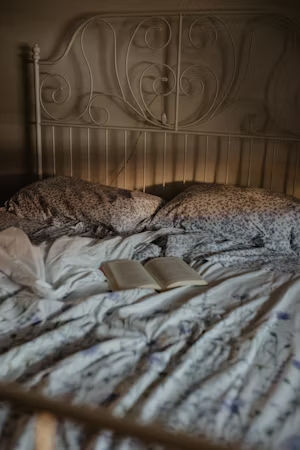 Book on bed