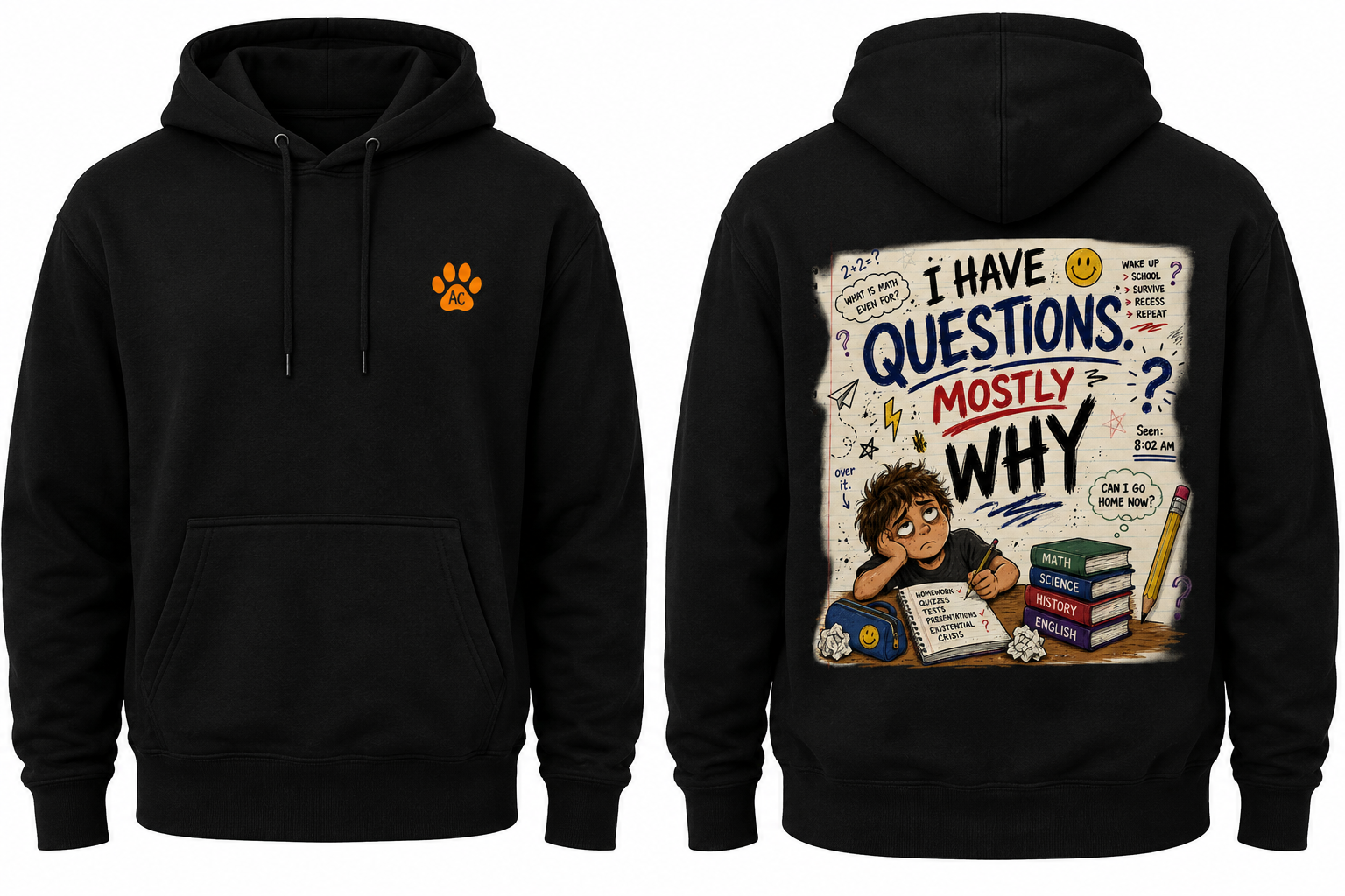 I Have Questions. Mostly Why. Funny Back-to-School Apparel