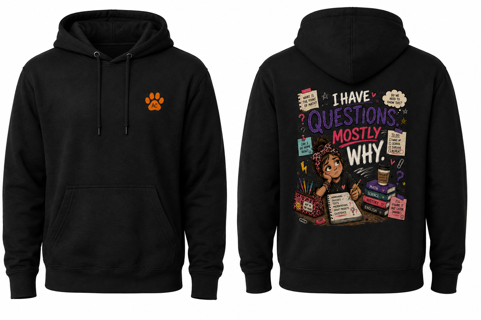 I Have Questions. Mostly Why. Funny Back-to-School Apparel