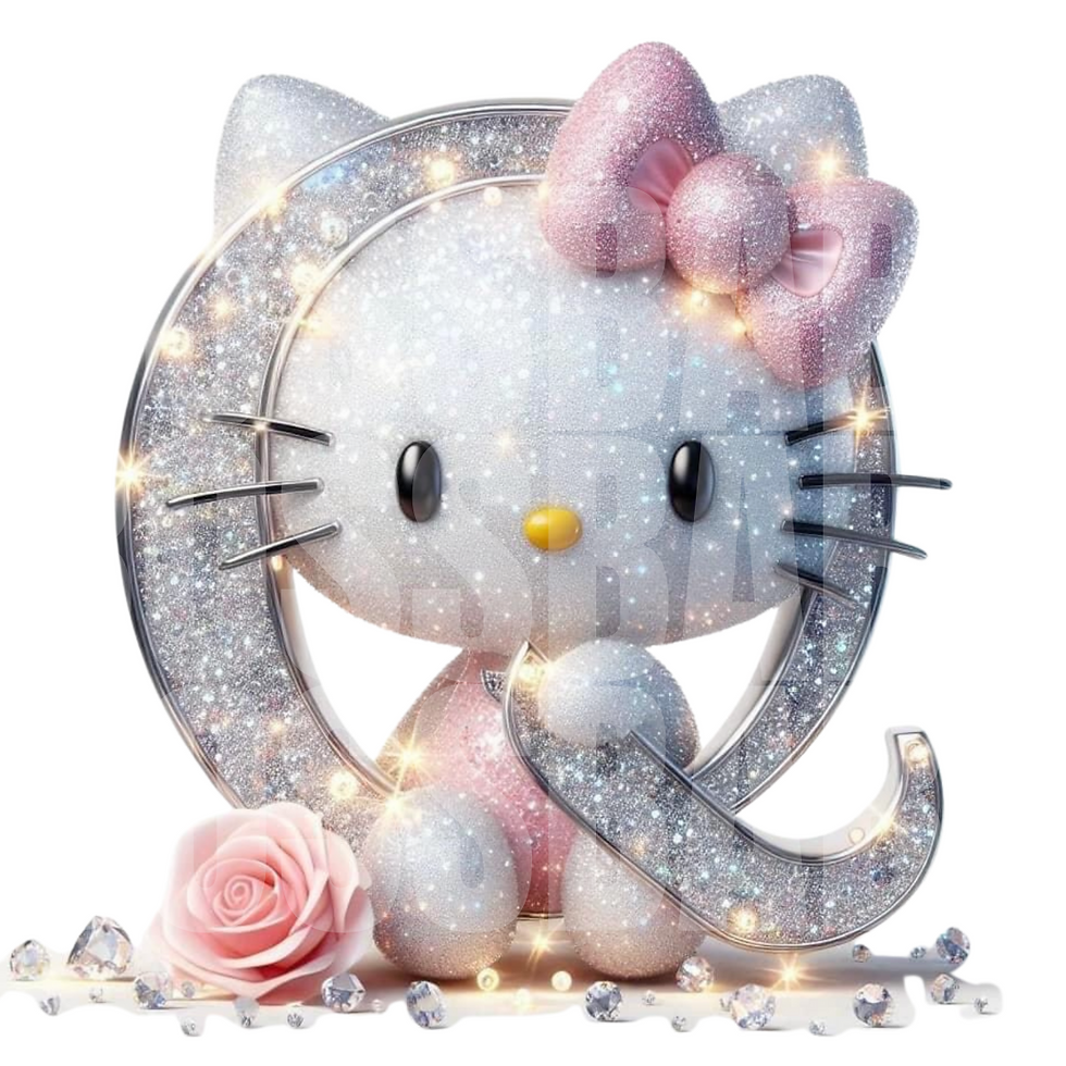 Thumbnail: Kitty Diamond Alpha Letters L-Z - Premium UV DTF DECALS