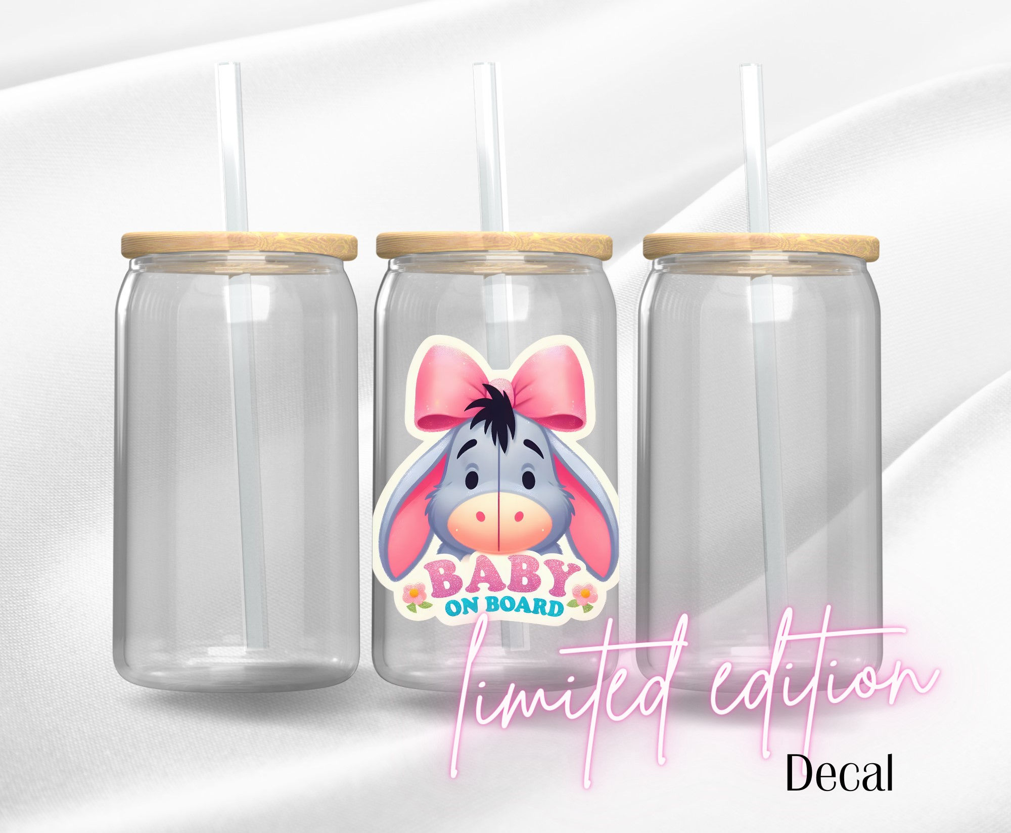 Baby Eeyore On Board- Premium UV DTF DECAL