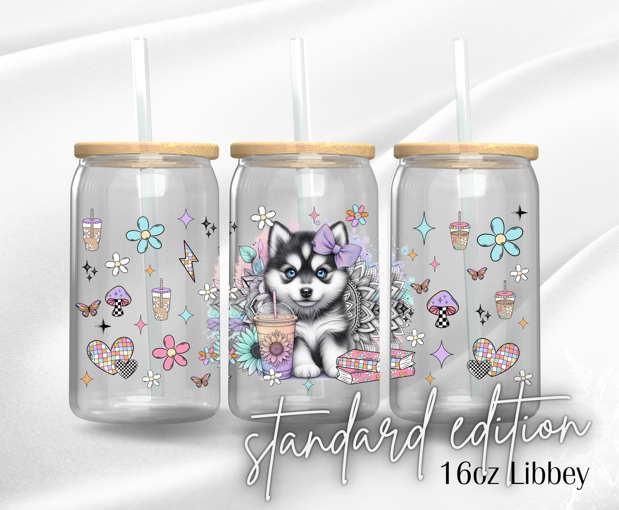 Husky Milkshake - 16oz Libbey UV DTF WRAP