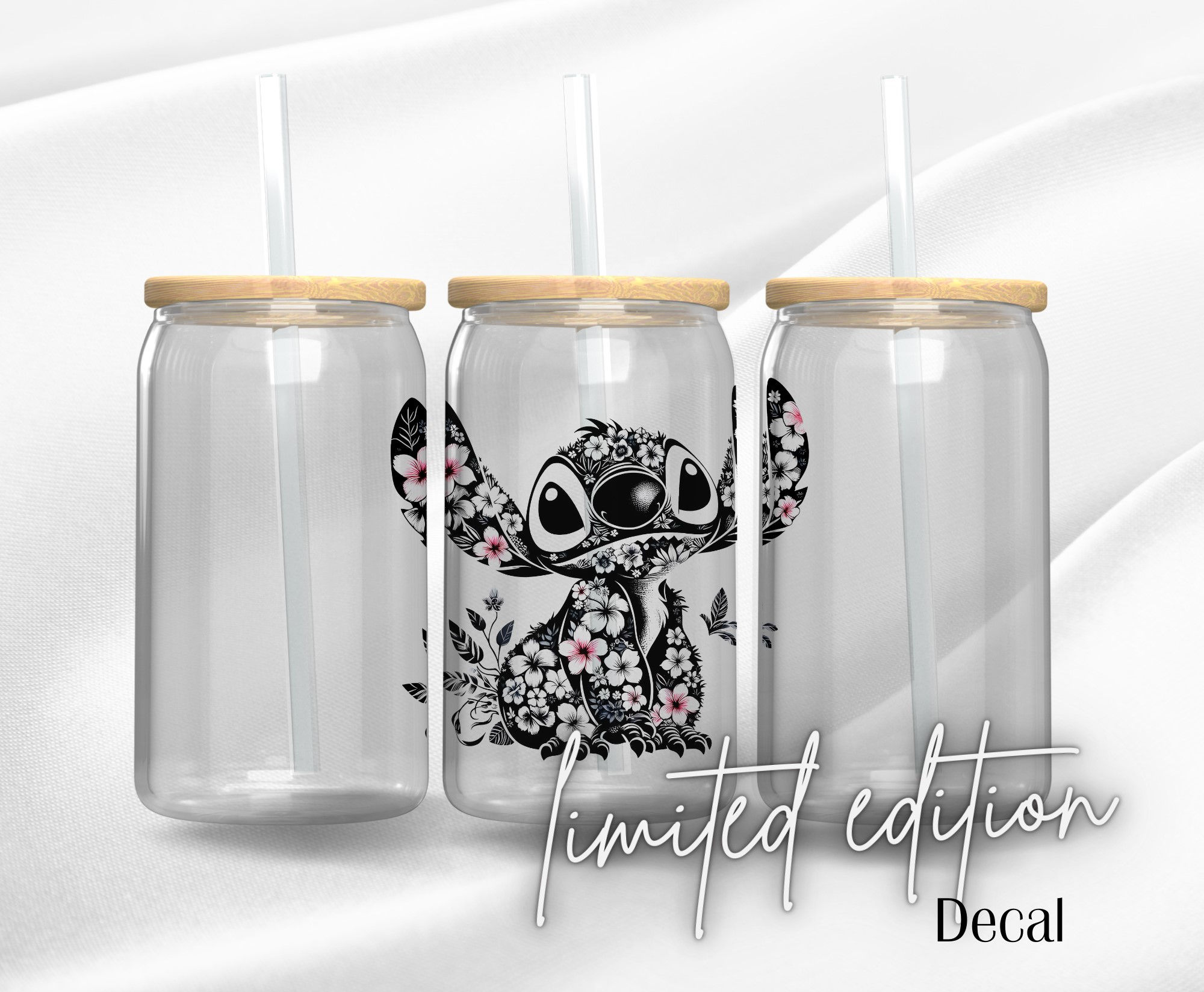 Stitch Flower - Premium UV DTF DECAL