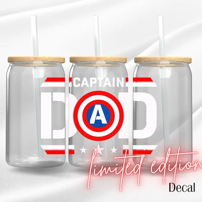 Captain Dad - Premium UV DTF DECAL