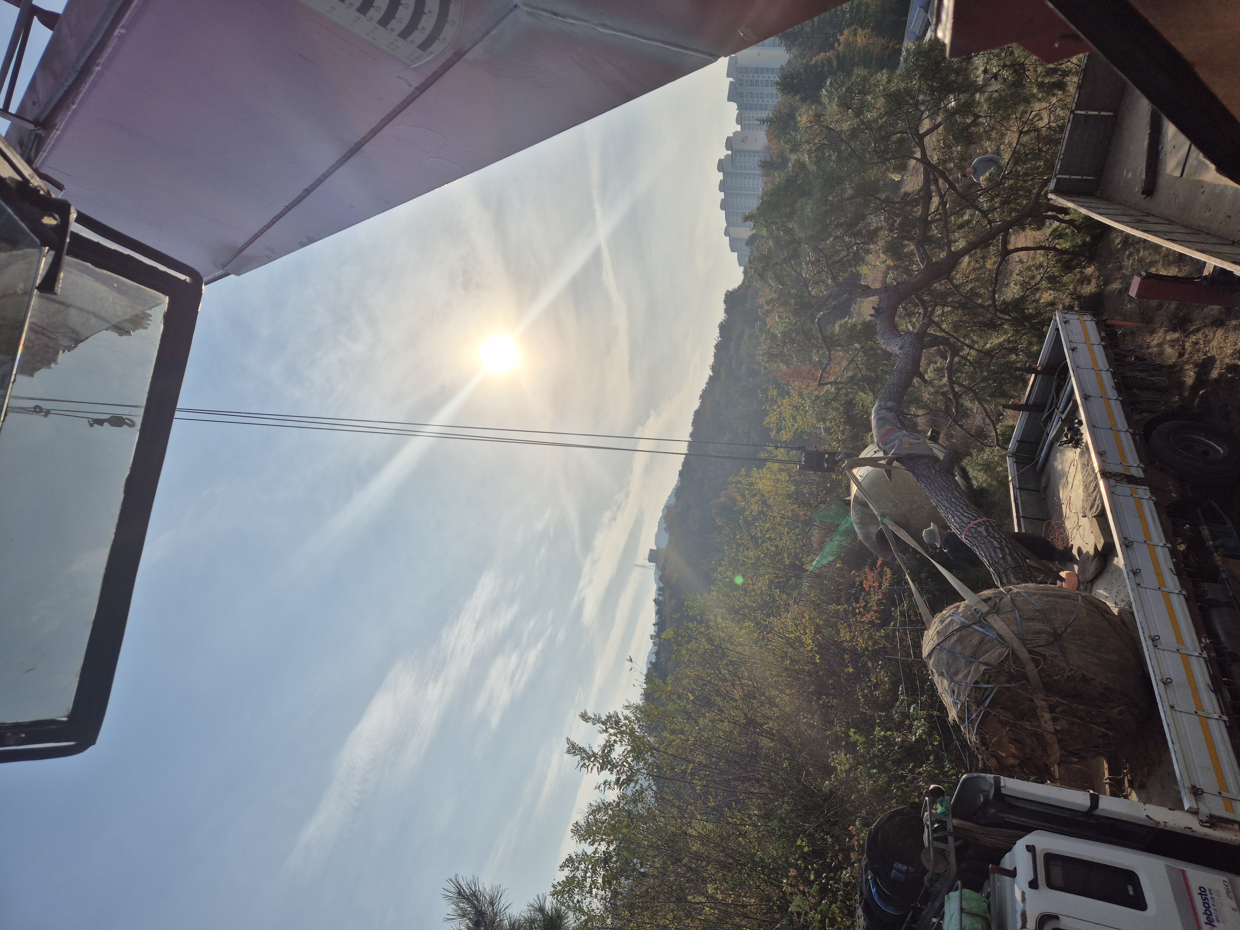 대한카고크레인 산악 지역 작업 현장