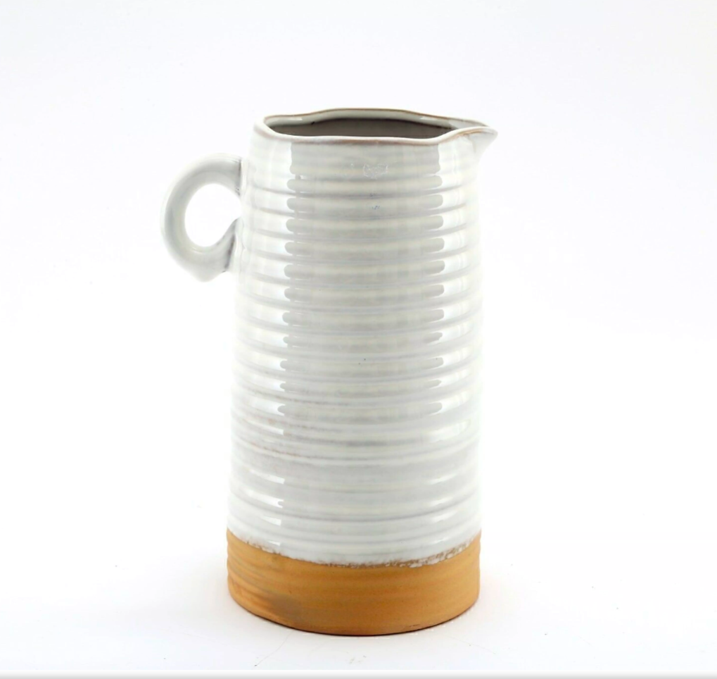 Porcelain Ribbed Jug