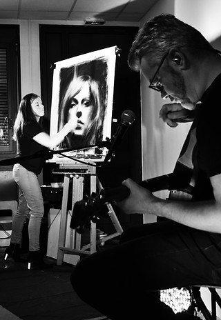 Live painting en musique - performance artistique live