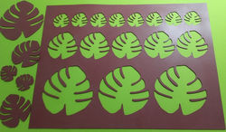 Chablón hoja de palma tropical