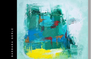 Abstraktes Wandbild mit dynamischen Farbverläufen