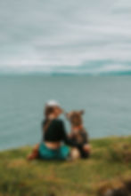 san juan islands a girl and her dog