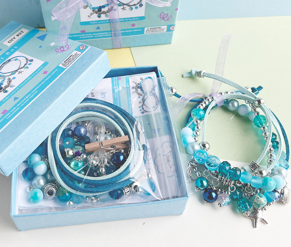 Thumbnail: Under the Sea Bracelet Kit, Set of 4 stacking bracelets to make and wear