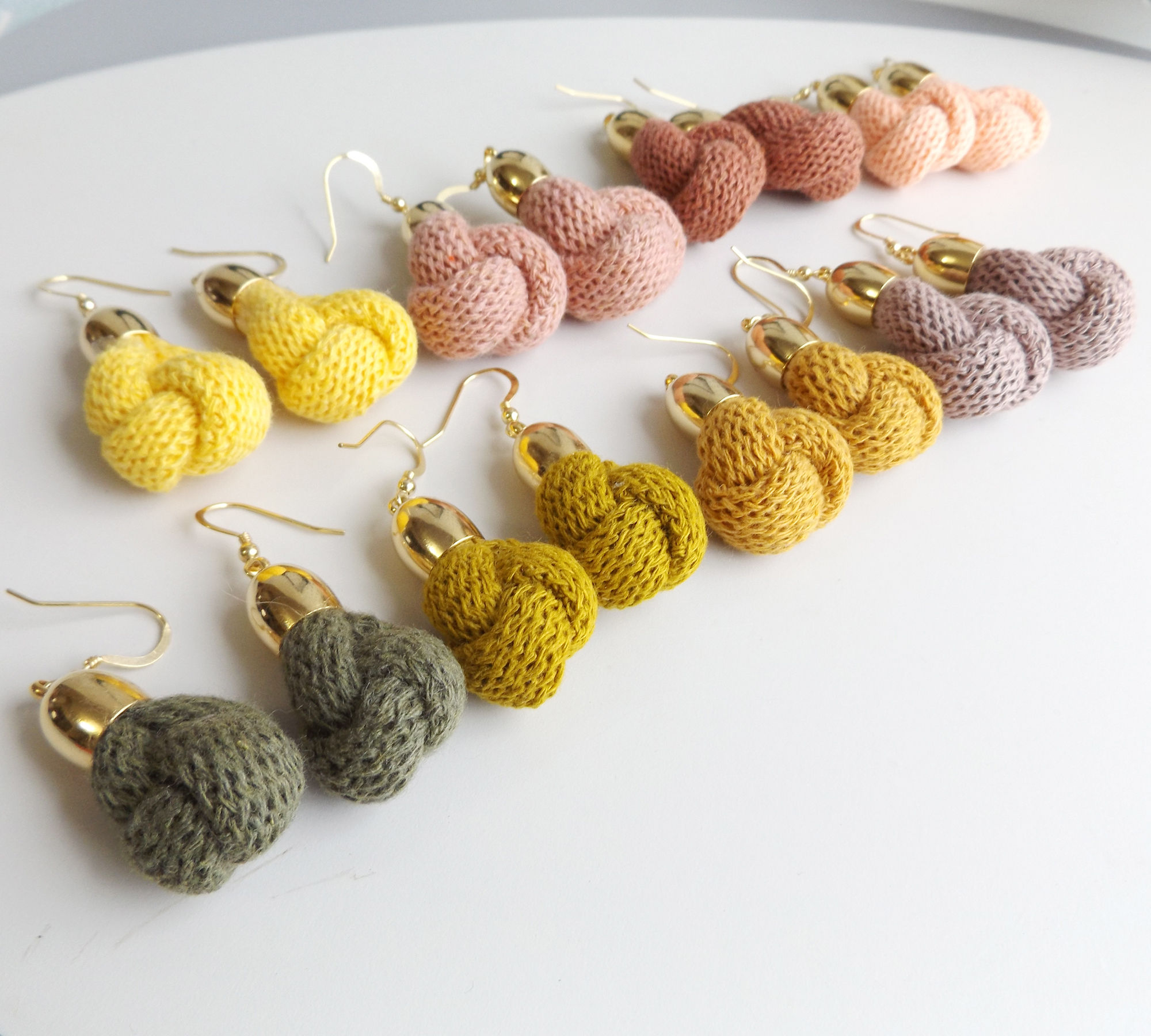 Knotted Cotton Rope Earrings - Nodo Dangles