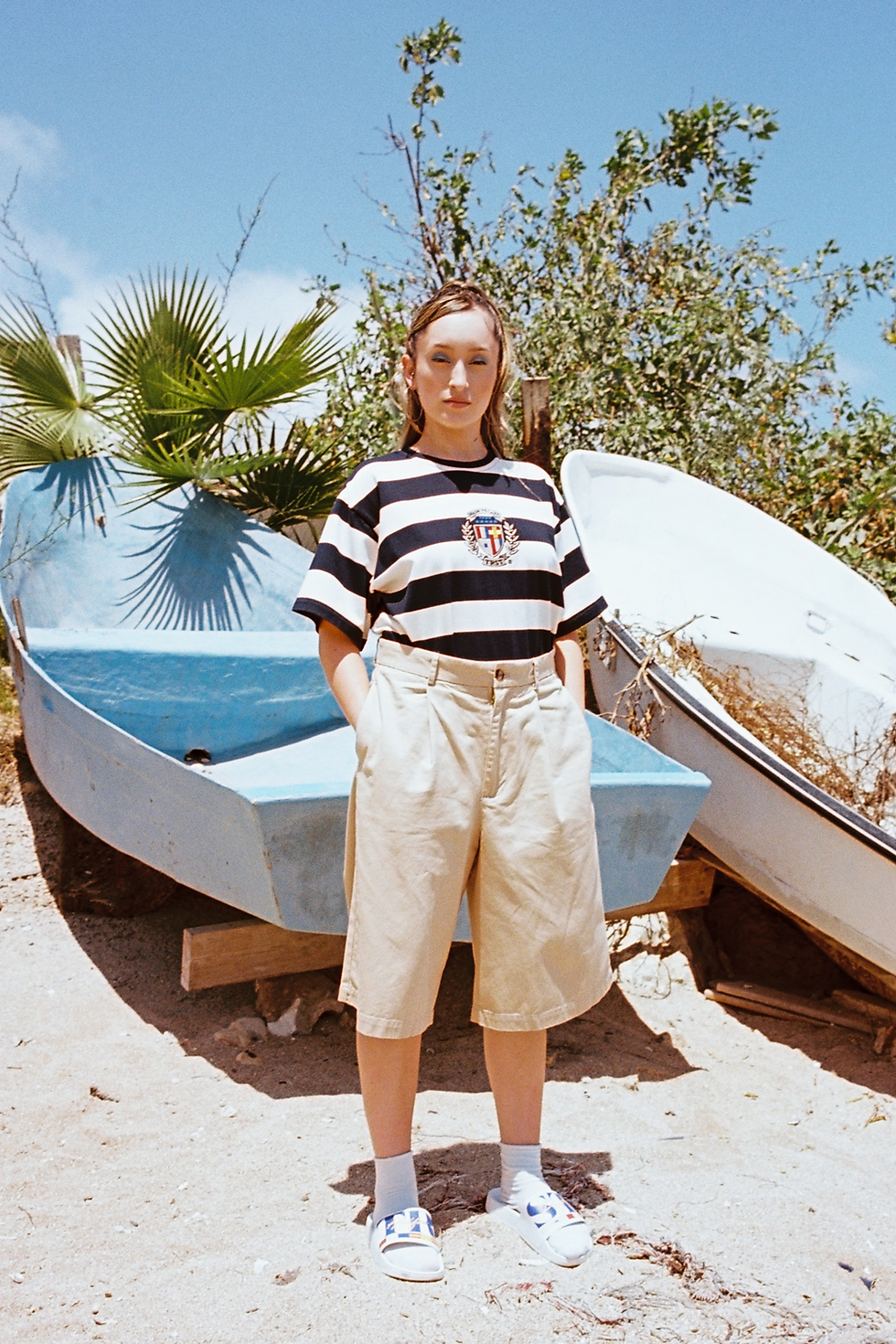 Thumbnail: TRST S25/ Pleeted Bermuda Pants/ Khaki