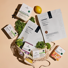 A 30-day program with clean, plant-based nutrition essentials. Includes GreenSynergy® Elixir for probiotics, hyaluronic acid and digestive enzymes, EssentialMeal Meal Replacement Shakes for weight management, EnergyFizz Fizz Sticks for natural energy and CleanTox Herbal Tea for cleansing support. Designed to help you maintain or reduce weight and support digestive health.