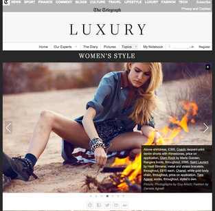 The Daily Telegraph UK Women's Luxury Fashion Features 'GamRock by Marla Guloien'