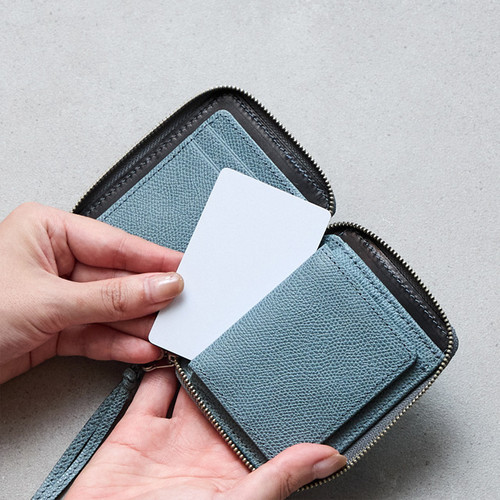 小物 shoico ROUND ZIP PURSE-VAL>折財布 二つ折り ミニ財布 コンパクト 革 日本製