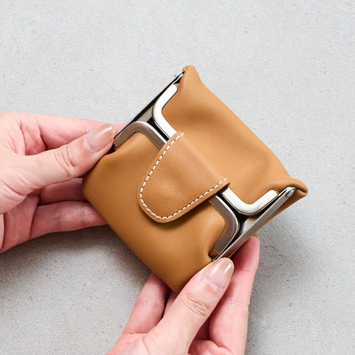 Kのフリマ SOPO ソポ GAMAPURSE がま口財布 コインケース W-GAMA PURSE-DEG>がま口 小銭入れ コインケース 革 日本製 SOPO