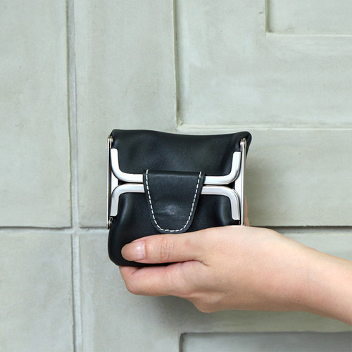 Kのフリマ SOPO ソポ GAMAPURSE がま口財布 コインケース W-GAMA PURSE-DEG>がま口 小銭入れ コインケース 革 日本製 SOPO