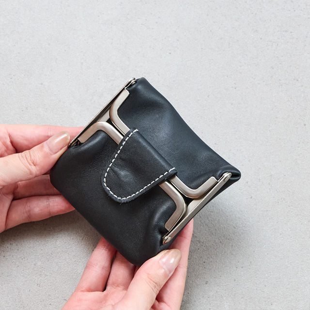 Kのフリマ SOPO ソポ GAMAPURSE がま口財布 コインケース W-GAMA PURSE-DEG>がま口 小銭入れ コインケース 革 日本製 SOPO