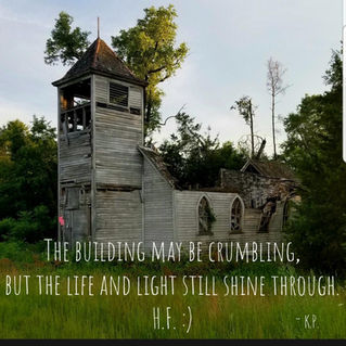 Light shines through