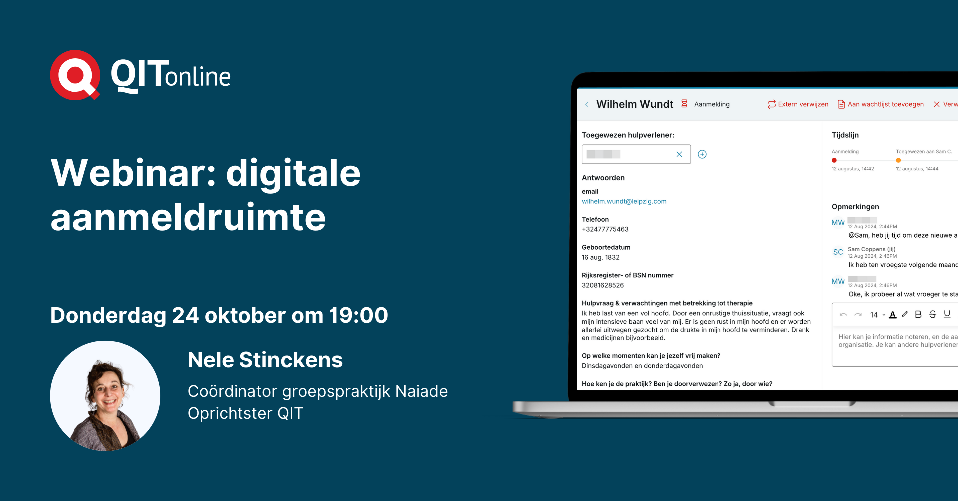 Dat Qit Introductie digitale aanmeldruimte | QIT online