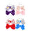 Thumbnail: Card of 2 Floral Cotton And Velvet Bow Clips 5cm