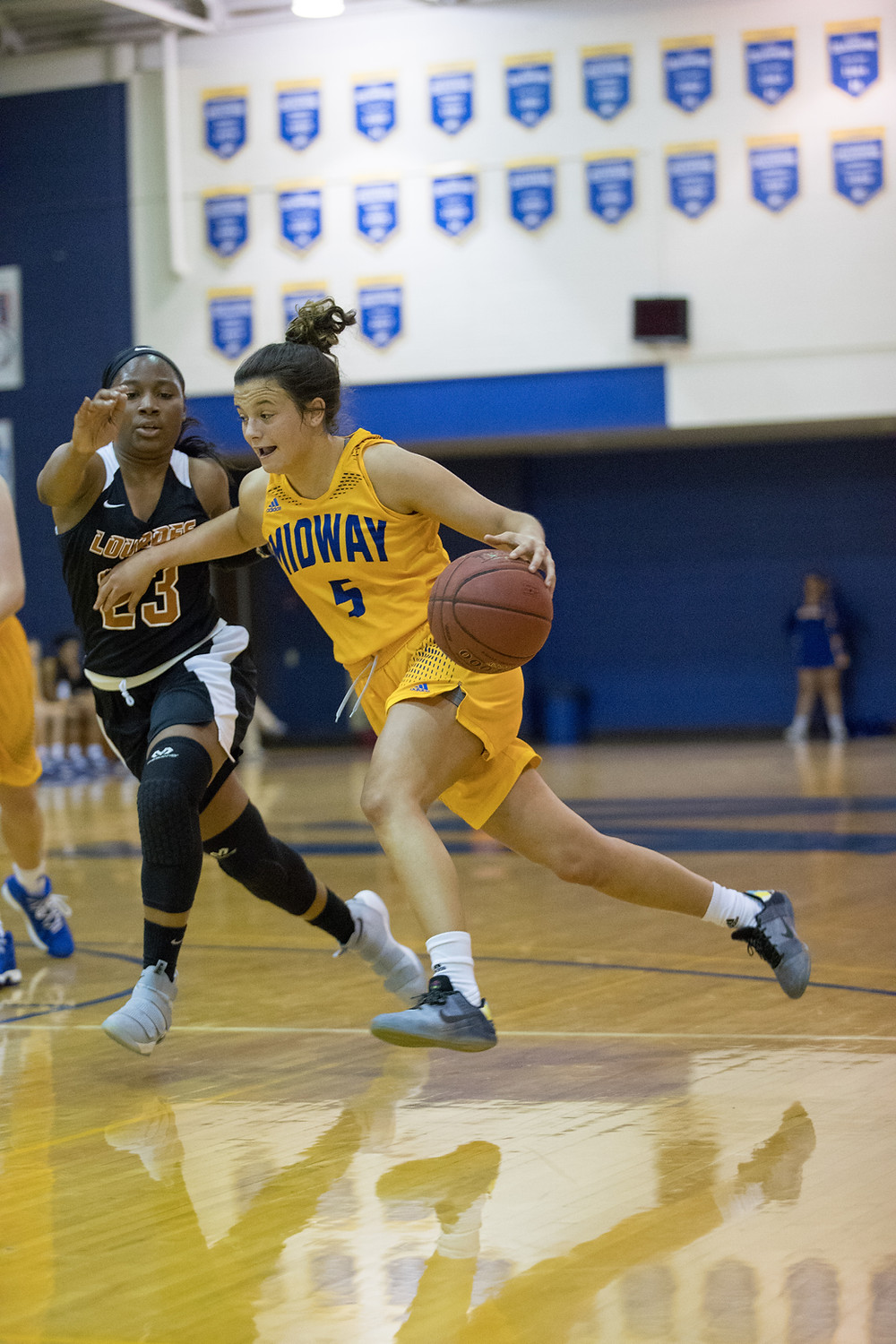 HALEIGH YAZELL, a sophomore from Paris, Ky., hit 6-of-9 from the three point line to lead Midway with 21 points in their 69-53 victory over Asbury University last Saturday