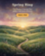 Calm grassy fields at sunrise
