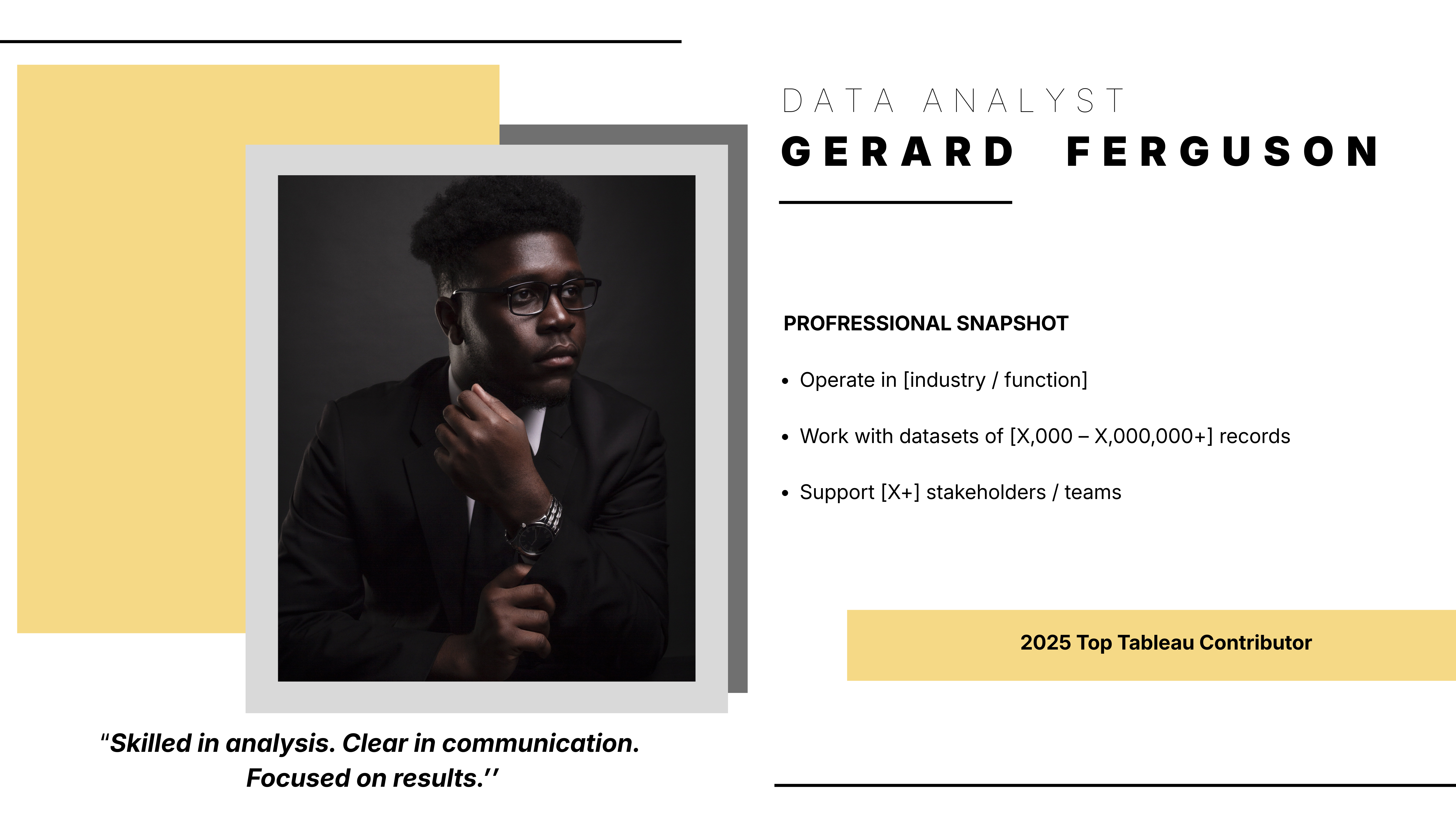 Data Professional Portfolio Guide Template