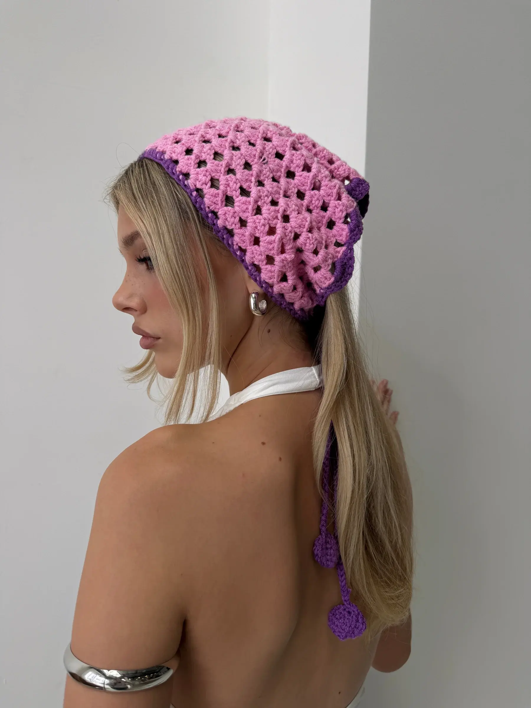 Lavenderleigh Crochet Headscarf