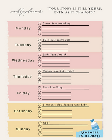 Weekly Planning