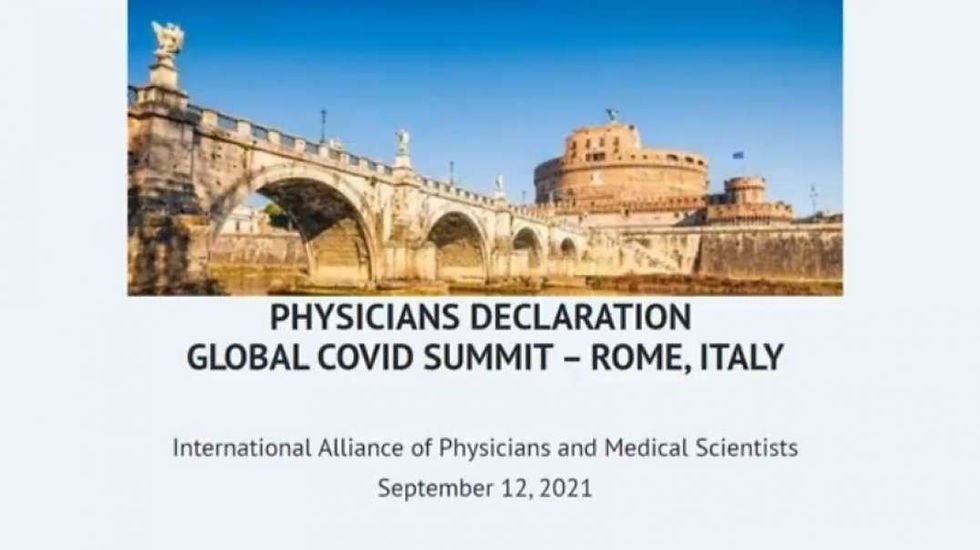 PHYSICIANS DECLARATION GLOBAL COVID SUMMIT – ROME, ITALY