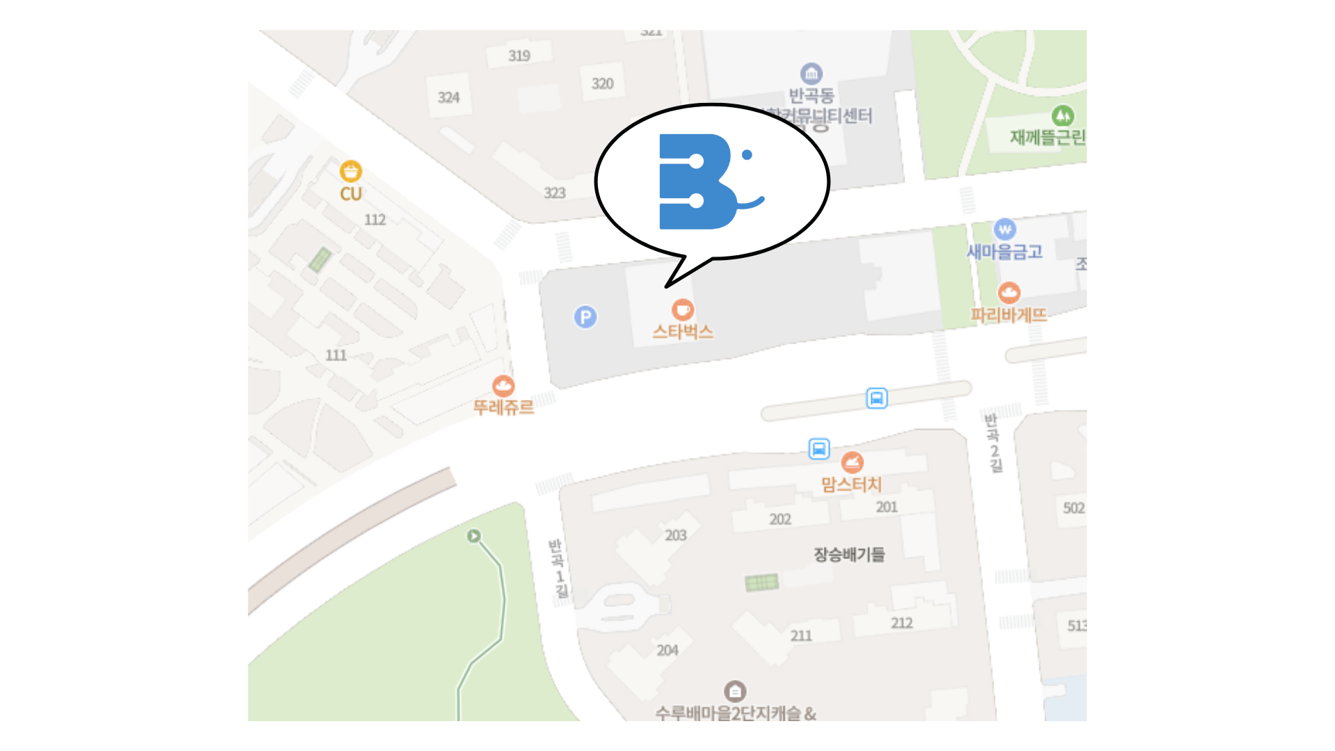 본편한정형외과 지도 이미지