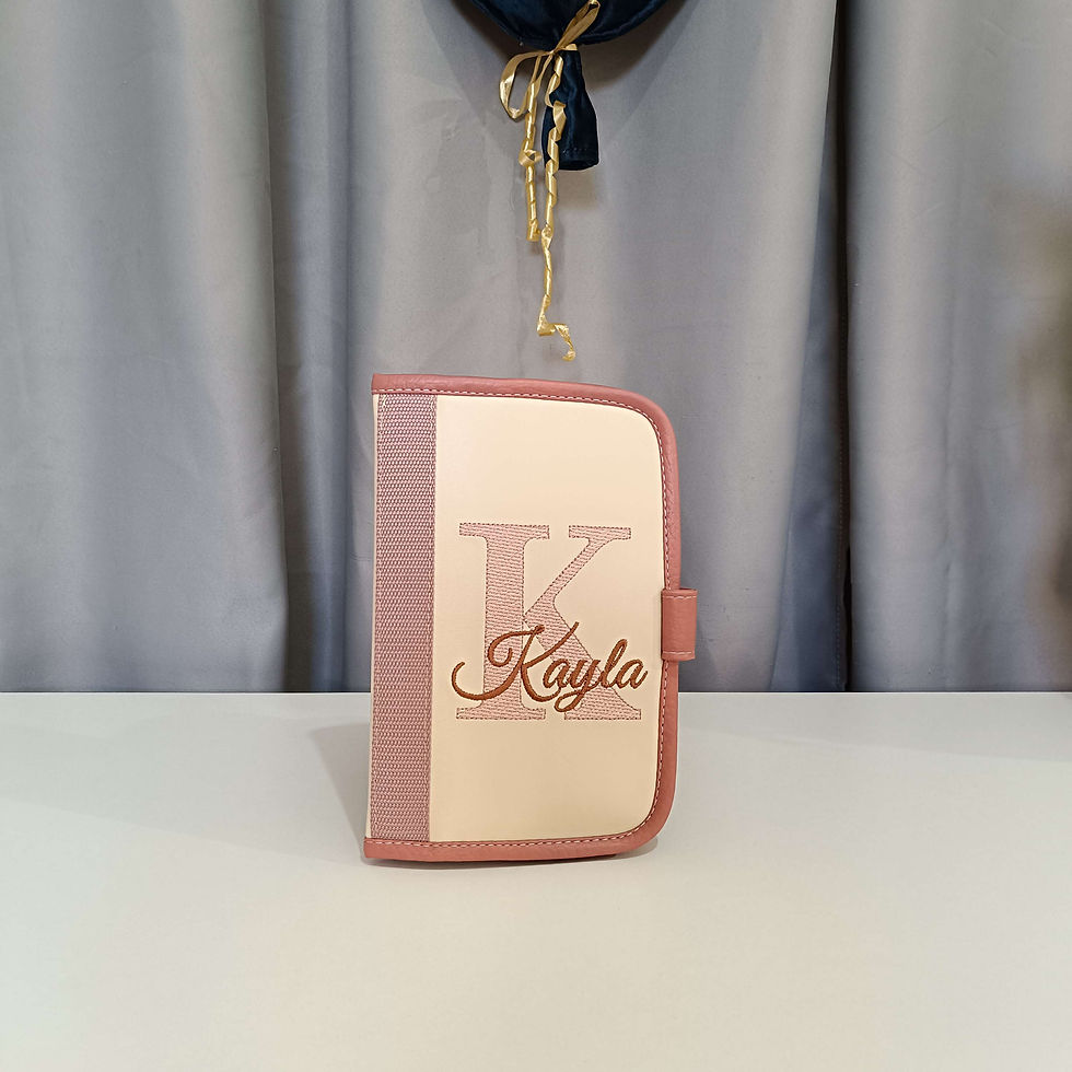 Miniatura: Kit maternidade personalizado, bordado inicial e nome.