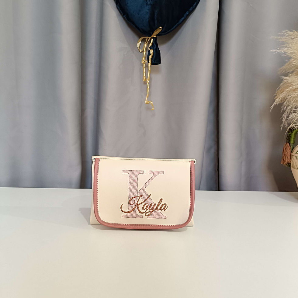 Miniatura: Kit maternidade personalizado, bordado inicial e nome.