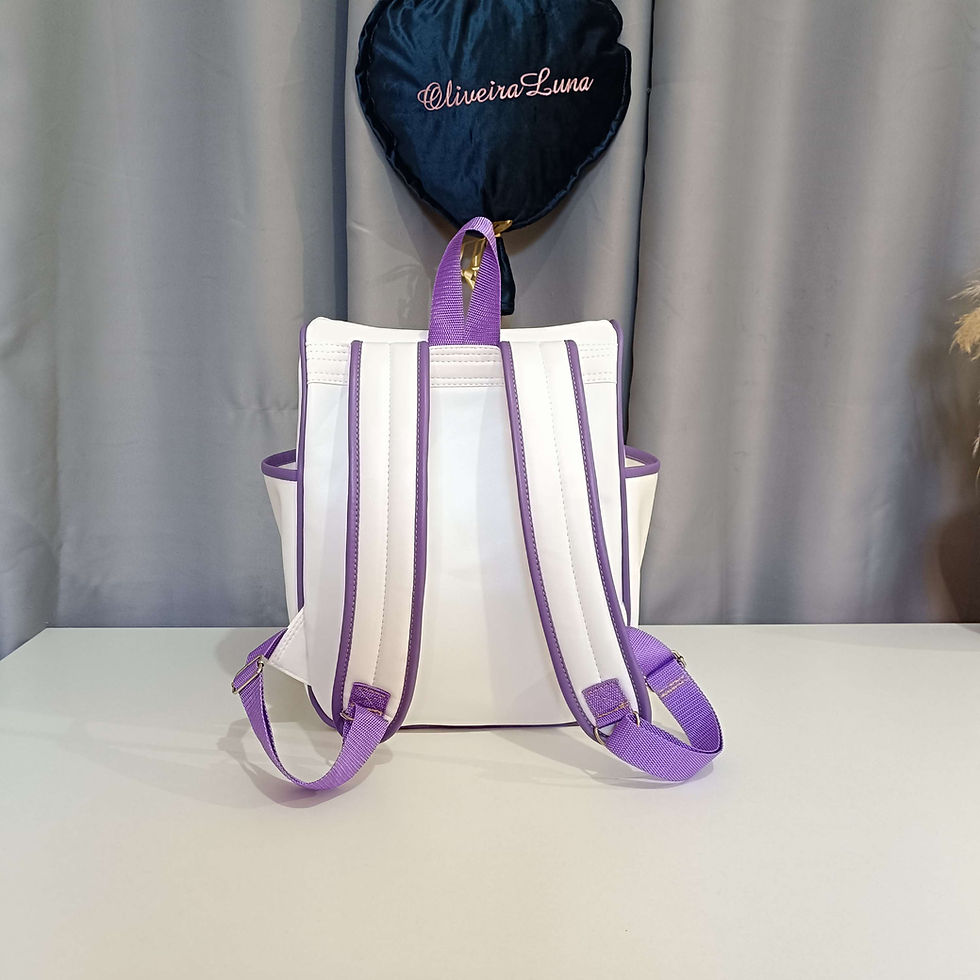 Miniatura: Kit maternidade, nas cores branco com lilas , bordado borboleta 3 D .